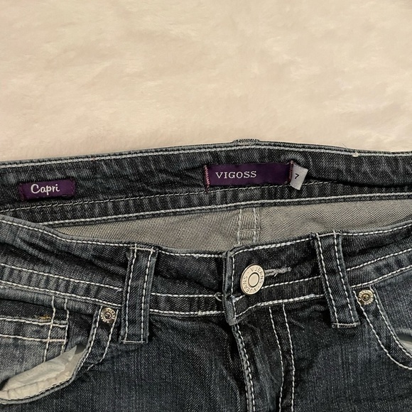 VIGOSS size 7 Capris color blue and white excellent condition - Picture 2 of 3